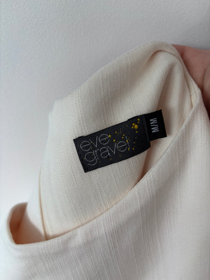 Eve Gravel Ivory Midi Dress | Sz Medium