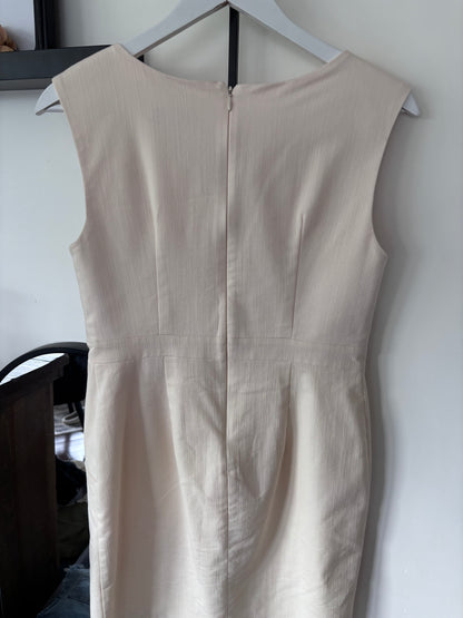 Eve Gravel Ivory Midi Dress | Sz Medium