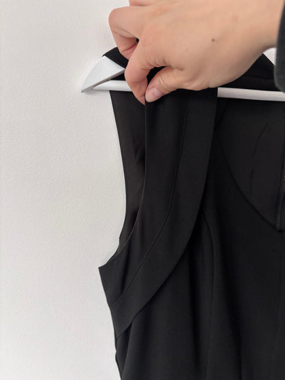 Covet Black Belted Sheath Dress | Sz 6 (Medium)