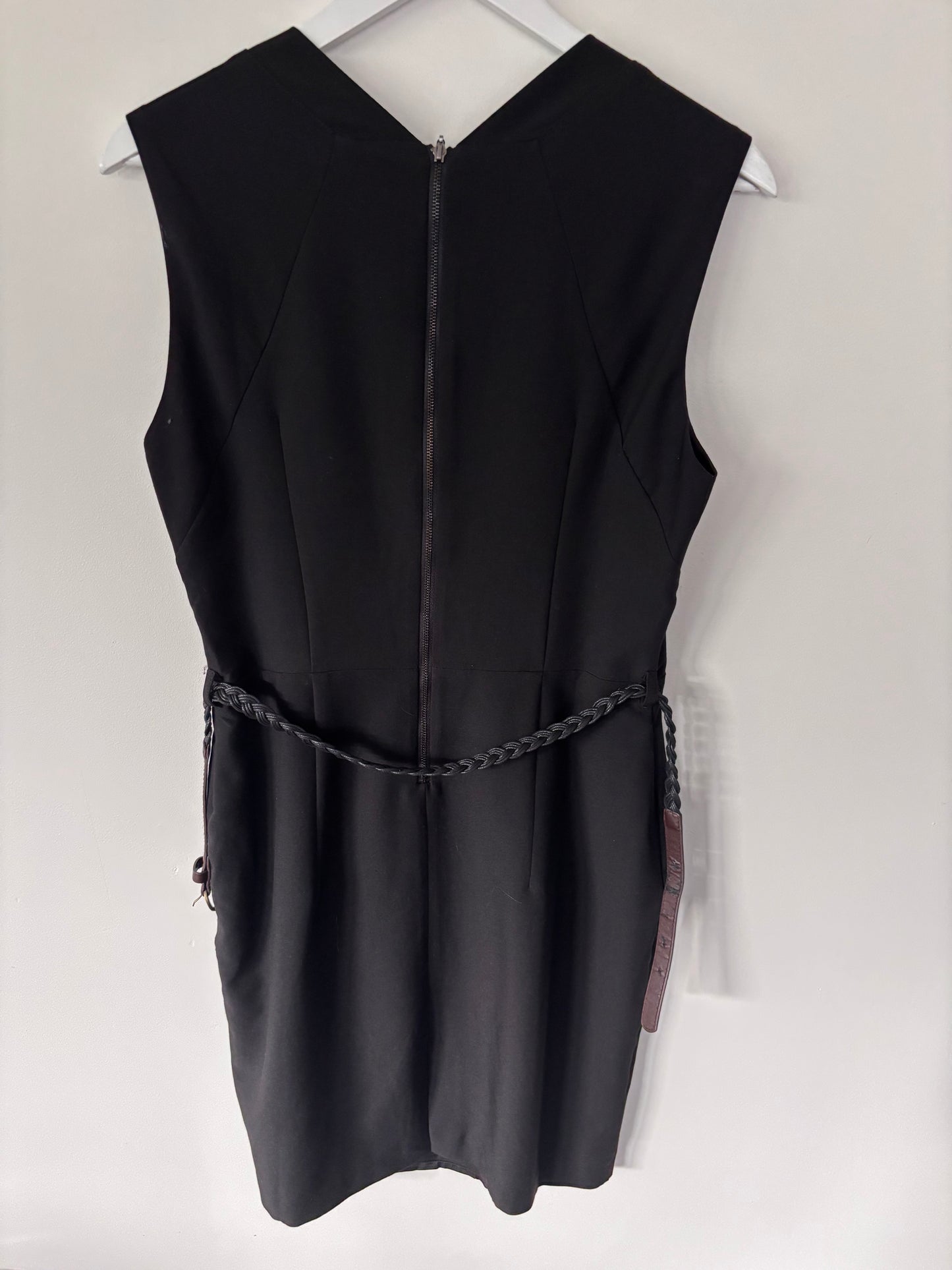 Covet Black Belted Sheath Dress | Sz 6 (Medium)