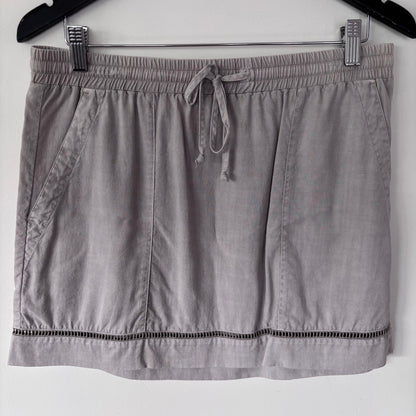 Bella Dahl Ladder Stitch Skirt in Grey | Sz Medium