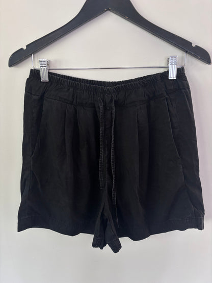 Mavi Penny Pleated Black Tencel Shorts | Sz Small (fit S/M)
