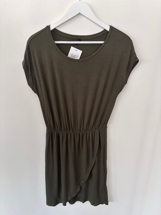 ONLY Olive Green T Shirt Dress | Sz Small (M72A4)
