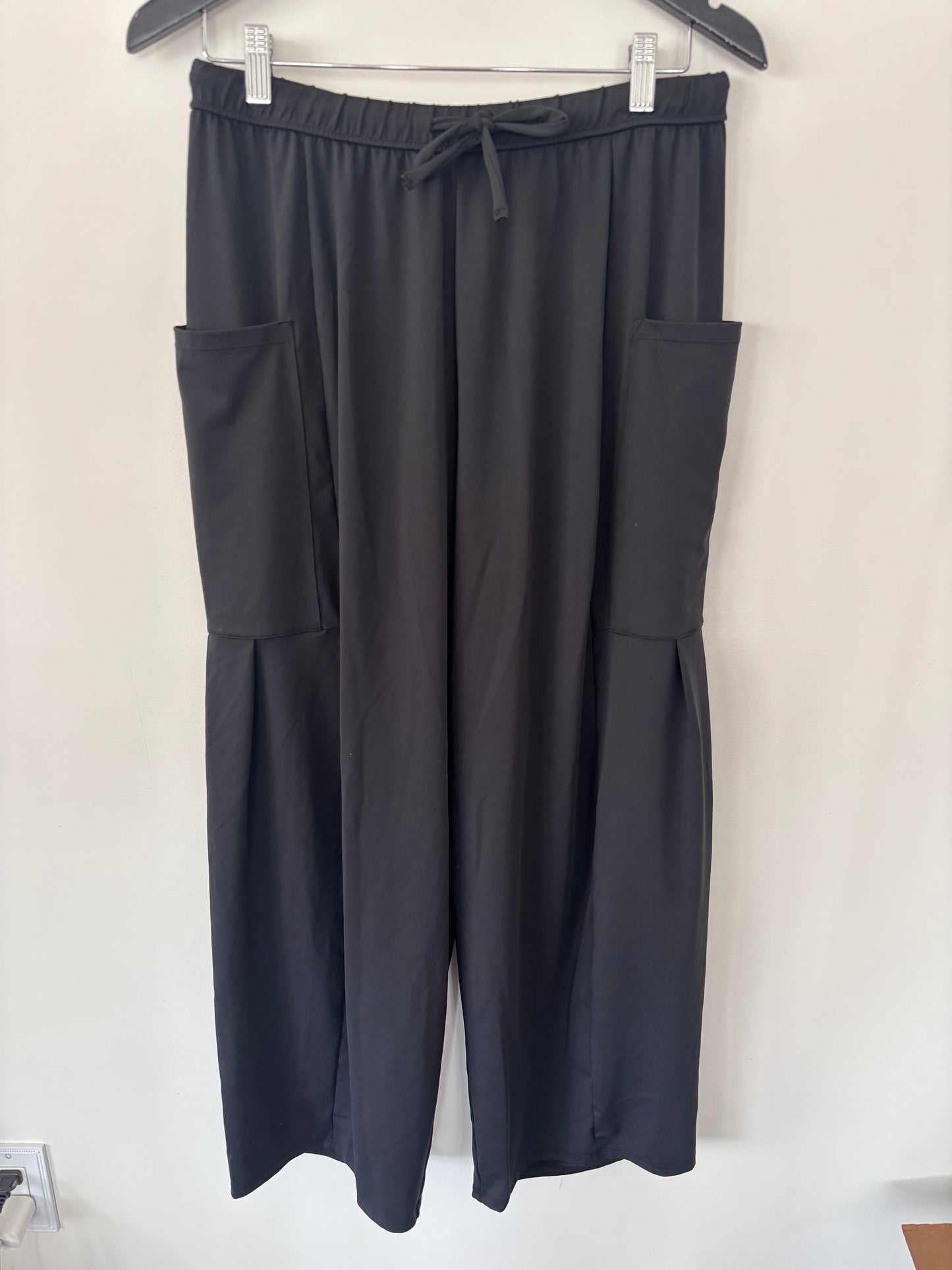 Halara Mid Rise Elastic Waistband Drawstring Pocket Wide Leg Pants | Sz Medium (CS42C1)
