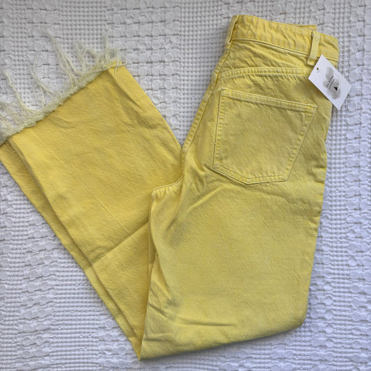 Zara Yellow High Rise Denim | Sz 2 (M94W8)