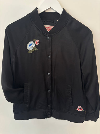 Levi's Satiny Embroidered Bomber Jacket | Sz Medium (M137S5)