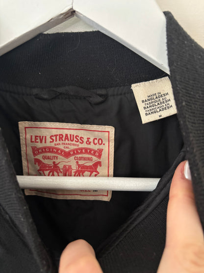 Levi's Satiny Embroidered Bomber Jacket | Sz Medium (M137S5)