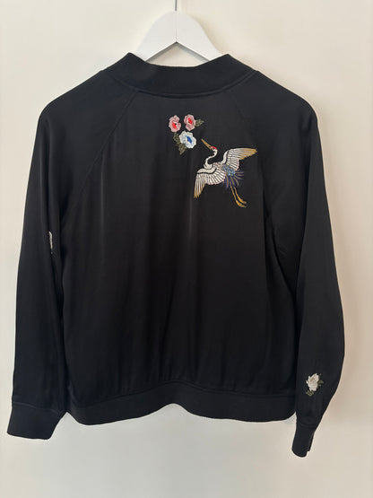 Levi's Satiny Embroidered Bomber Jacket | Sz Medium (M137S5)