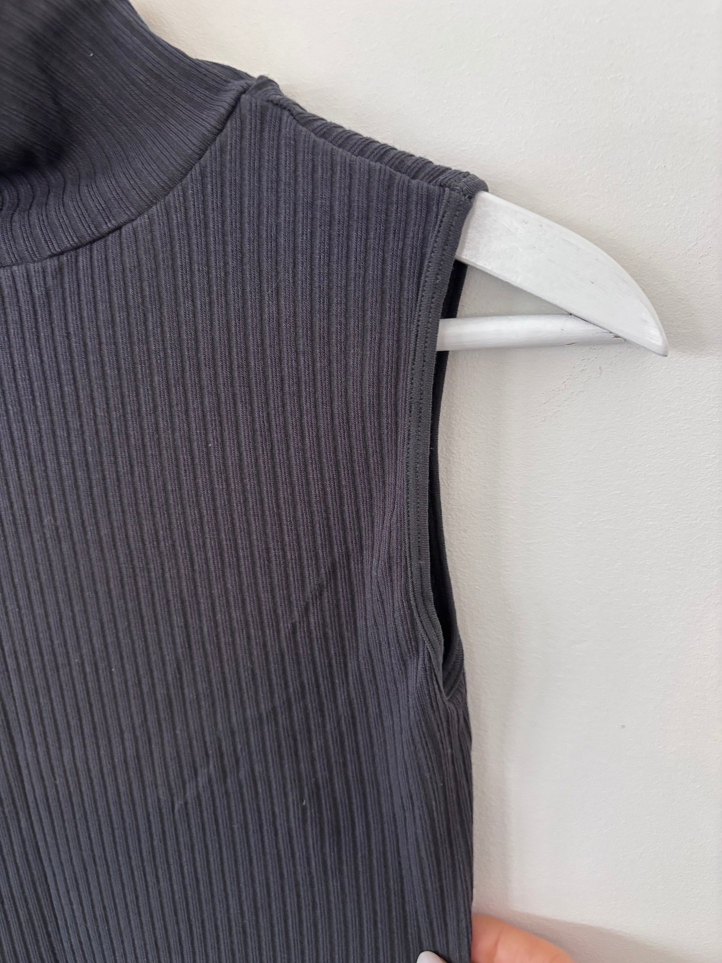 C'est moi Funnel Neck Tank in Dark Grey | Sz OS (fits XS-L)(CS11C1)