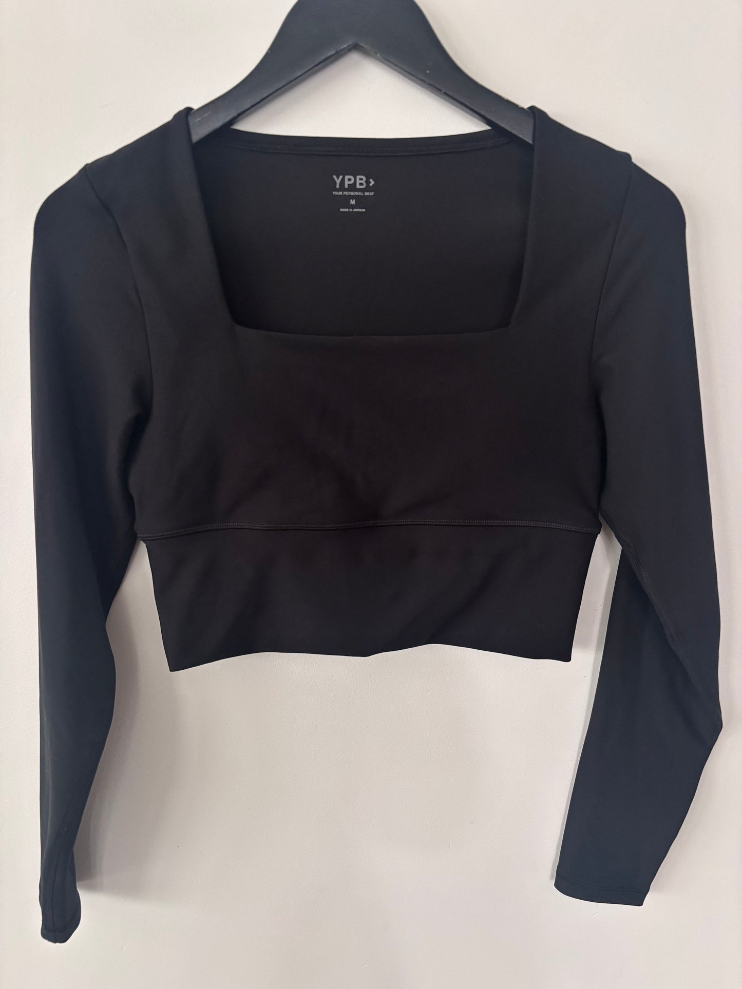 YPB (A&F) SculptLUX Cropped Long Sleeve Top | Sz Medium (padded)