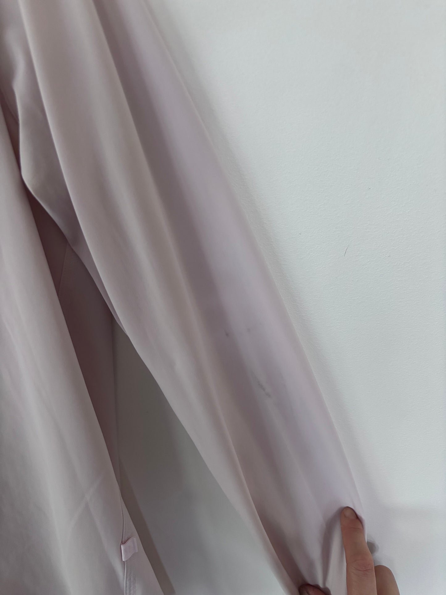 Lululemon Solo Blouse *Full Button Up Cream/Pink | Sz Small