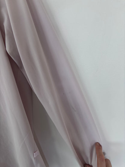 Lululemon Solo Blouse *Full Button Up Cream/Pink | Sz Small