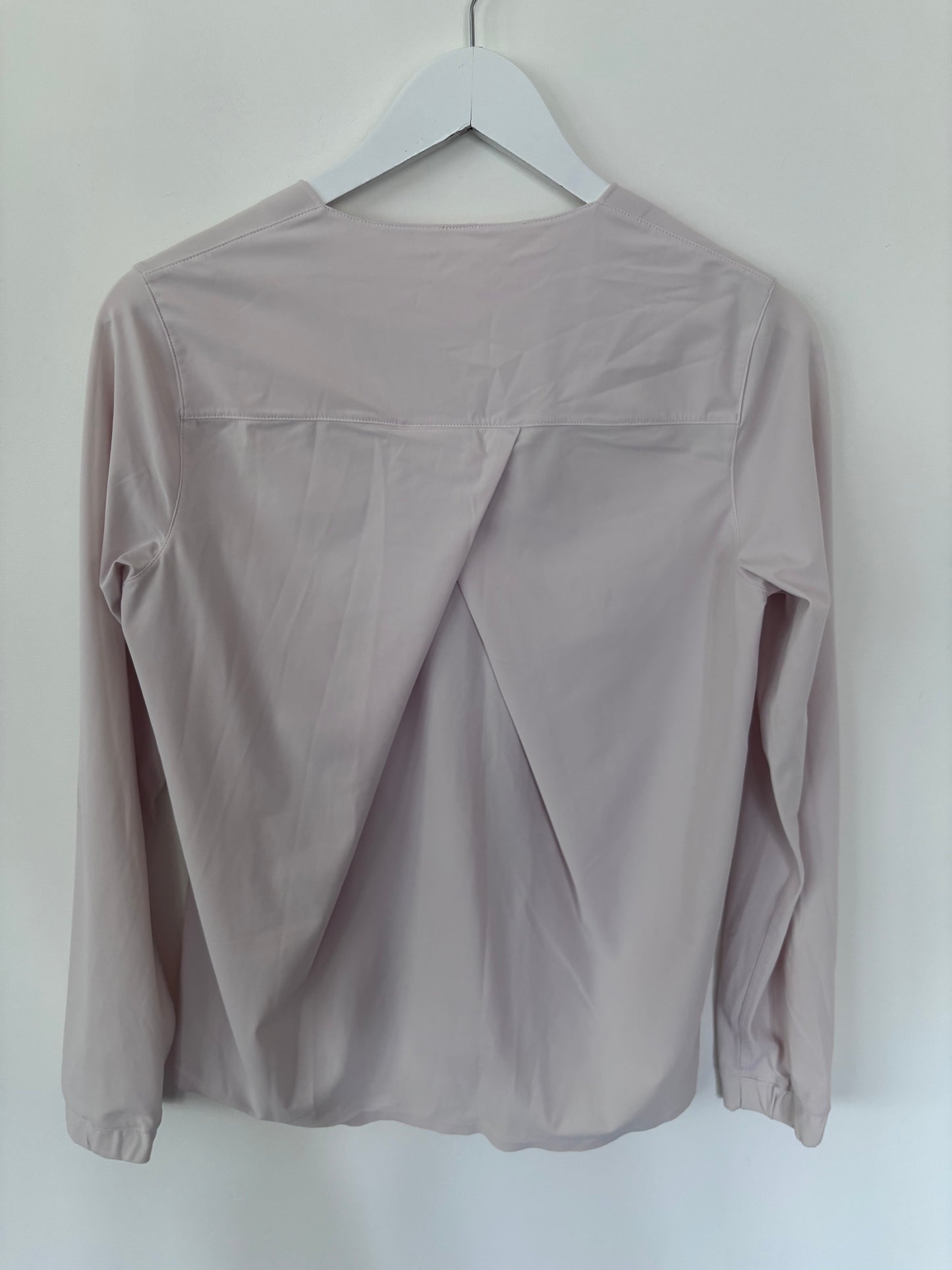 Lululemon Solo Blouse *Full Button Up Cream/Pink | Sz Small