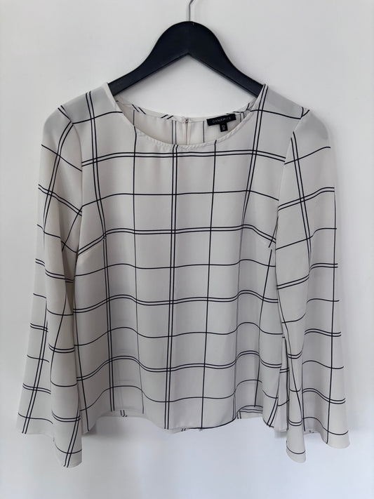 Dynamite Black/White Checked Blouse | Sz Small
