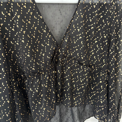 Sunday Best Sheer Ruffle Jinx Blouse | Sz XS (Oversized)(M167K6)
