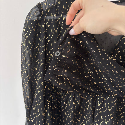 Sunday Best Sheer Ruffle Jinx Blouse | Sz XS (Oversized)(M167K6)