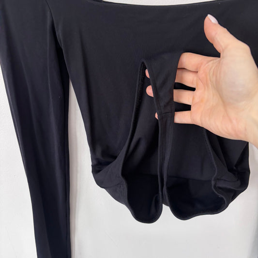 Babaton Square Neck Bodysuit Black LS | Sz XS