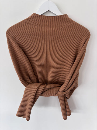 Olivacious Soft Mockneck Cropped Sweater | Sz Small (M170K6)