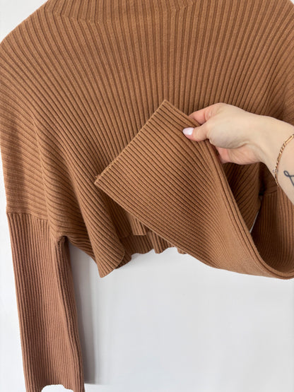 Olivacious Soft Mockneck Cropped Sweater | Sz Small (M170K6)