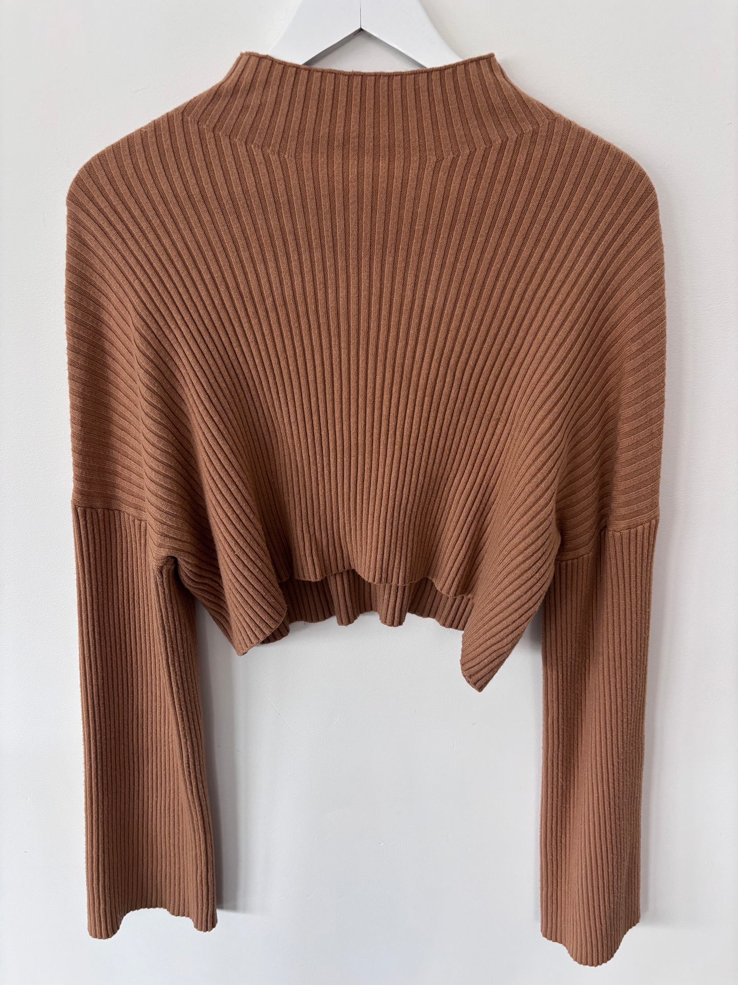 Olivacious Soft Mockneck Cropped Sweater | Sz Small (M170K6)