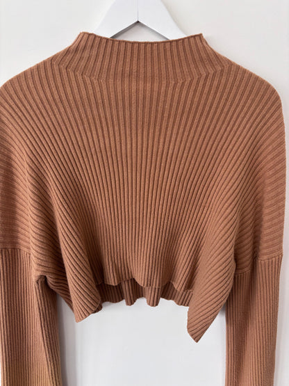 Olivacious Soft Mockneck Cropped Sweater | Sz Small (M170K6)