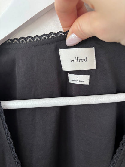 Wilfred Mademoiselle Satin Longsleeve Dress | Sz Small (M169K6)