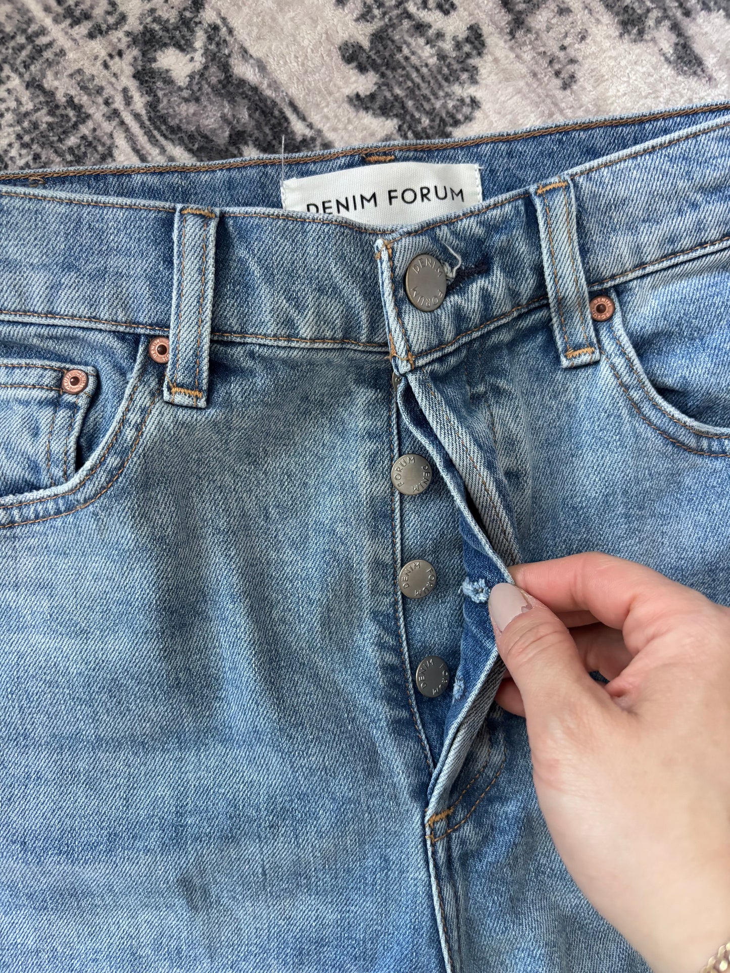 Denim Forum Arlo High Rise Straight Jeans | Sz 28