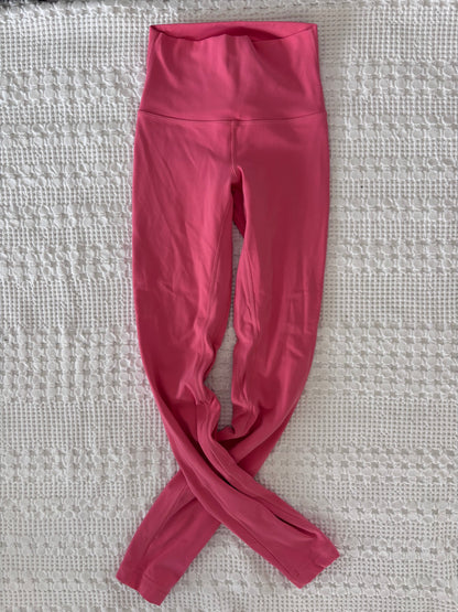 Align Legging (double lined) Glaze Pink 25" Long | Sz 2 (M126L1)
