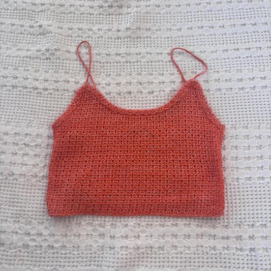 * CS Zara Orange Knit Crop Top | Sz Small