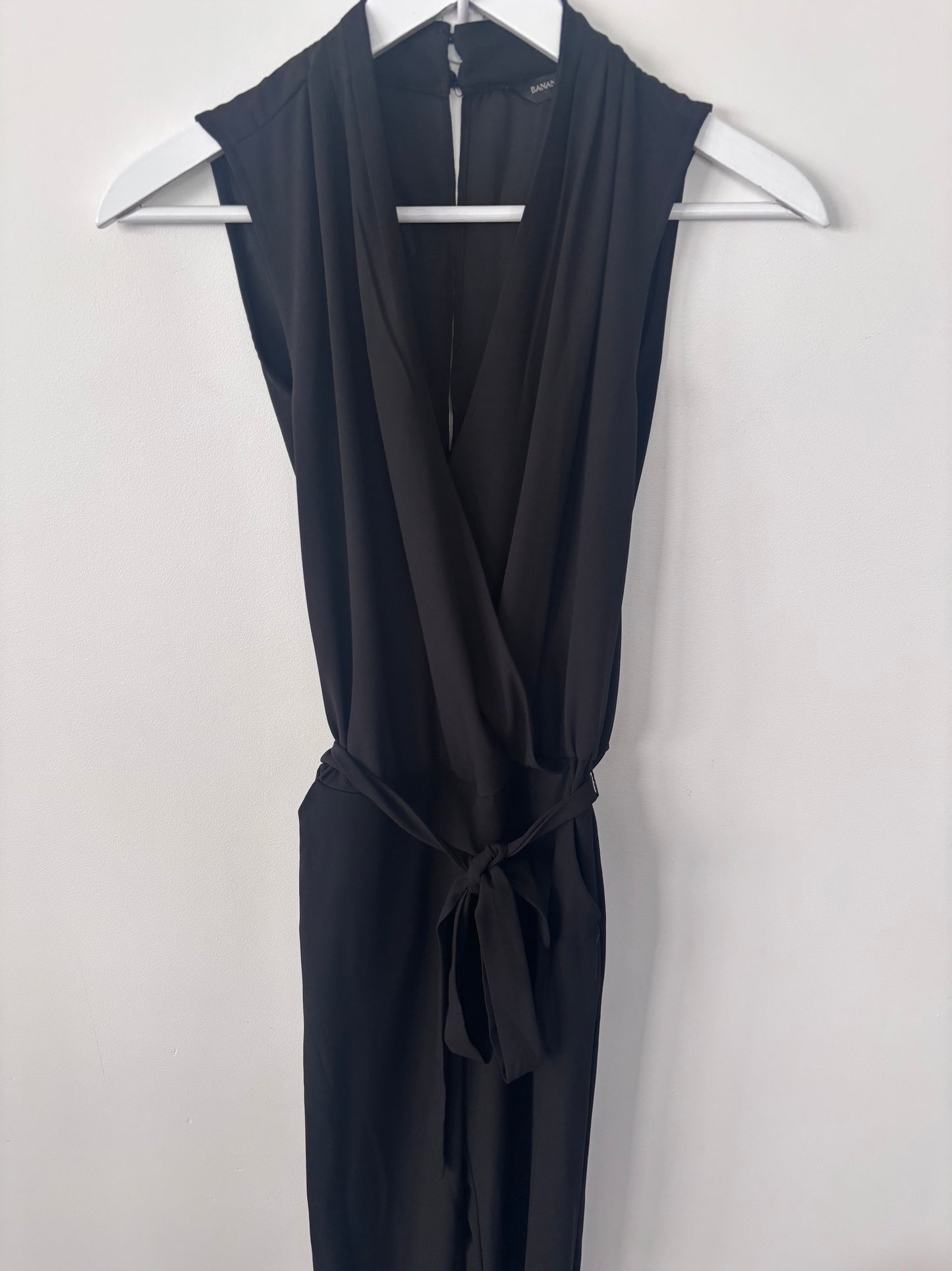 Banana Republic Wrap Wide Leg Black Jumpsuit | Sz 0 (XS)