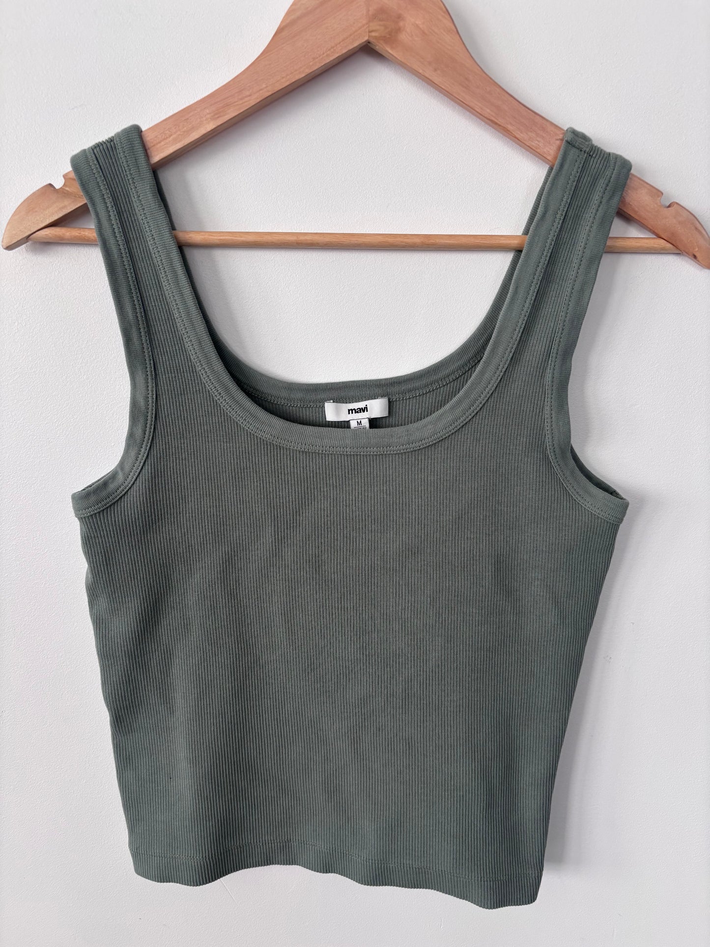 Mavi Green Ribbed Tank Top | Sz Medium