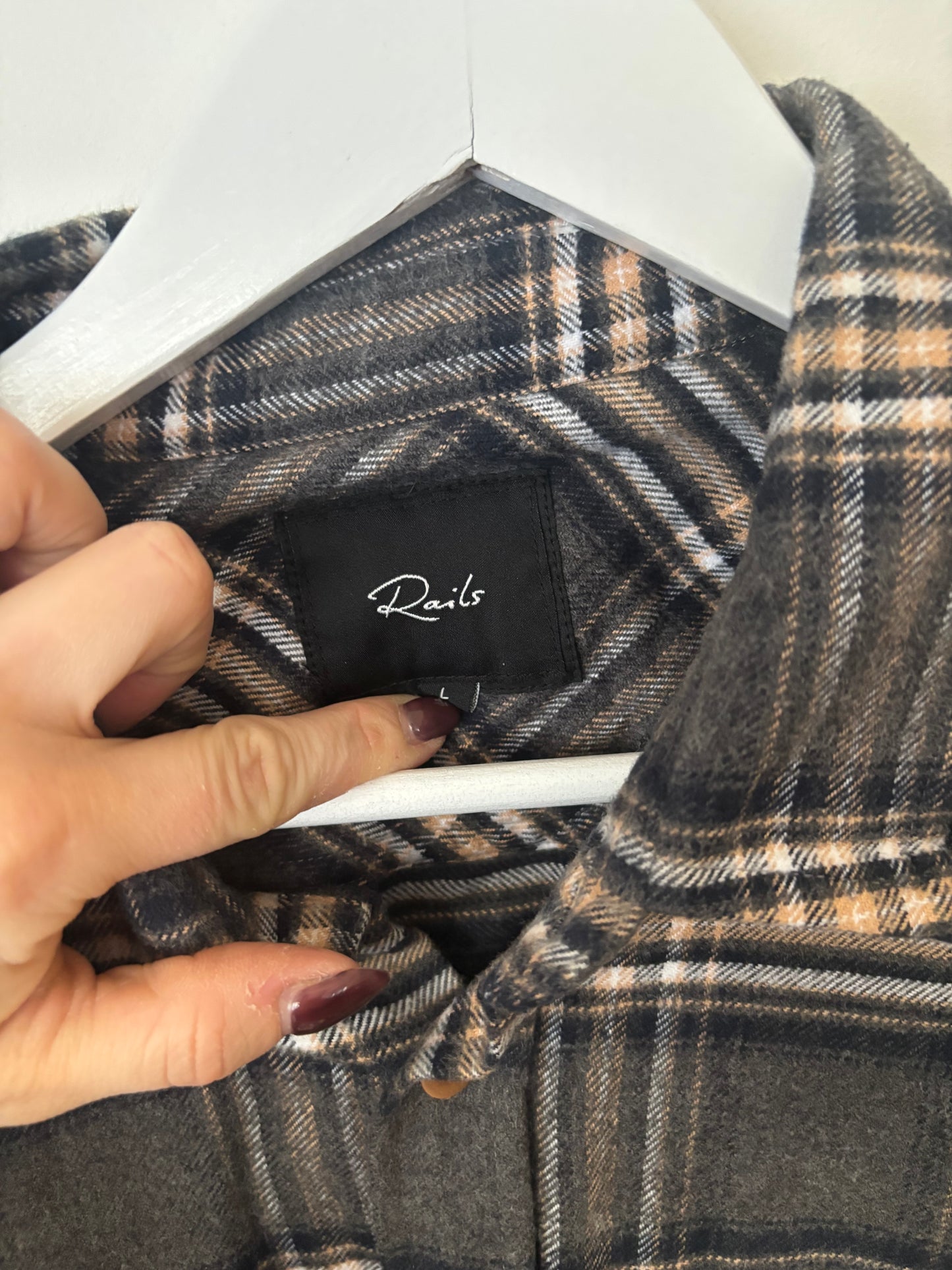 Rails 100% Cotton Plaid Flannel Button Down | Large (fits womens XL)(D105P3)