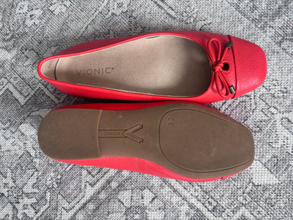 Vionic Red Klara Ballet Flats | Sz 7.5 (fit like 8)