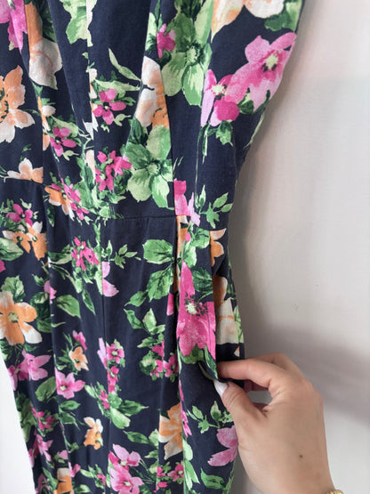 Old Navy Linen Blend Floral Jumpsuit | Sz Small