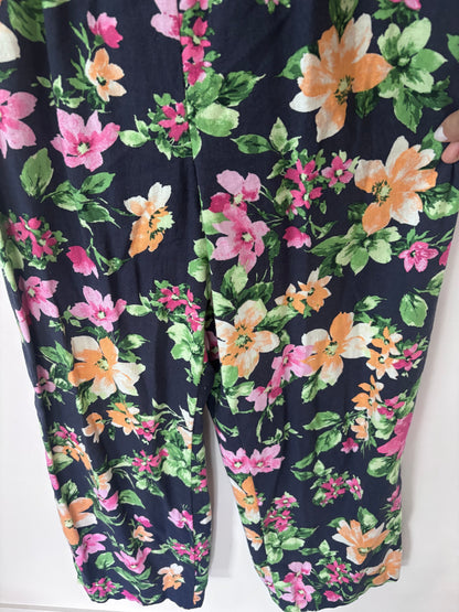 Old Navy Linen Blend Floral Jumpsuit | Sz Small