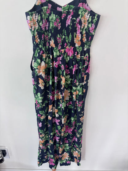 Old Navy Linen Blend Floral Jumpsuit | Sz Small