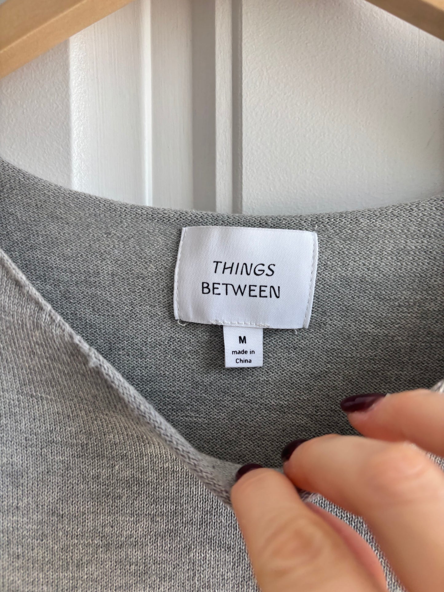 Things Between Camden Long Sleeve Grey Top | Medium