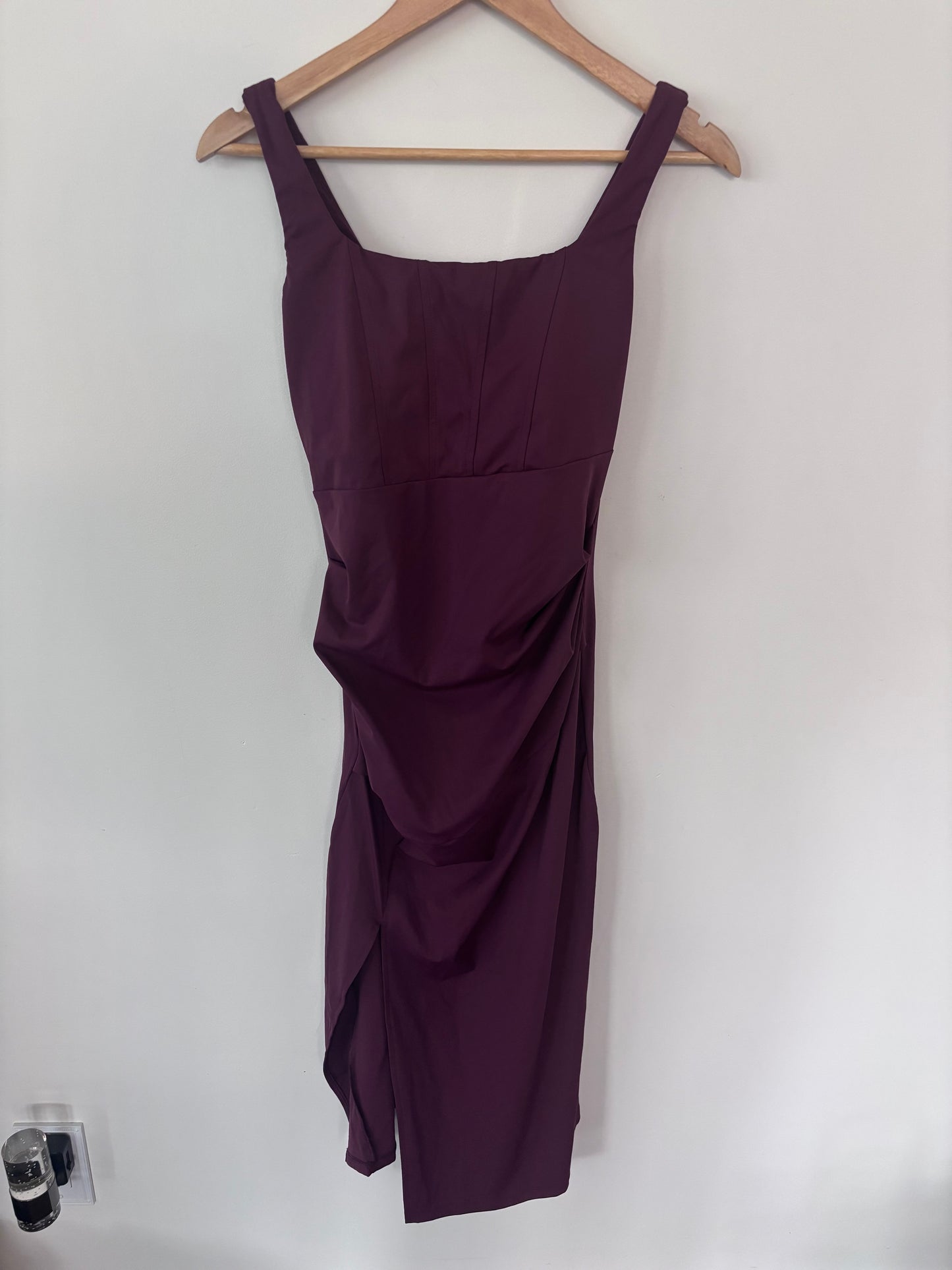 Halara SoftlyZero Airy Square Corset Ruched Bodycon Dress | Sz Medium
