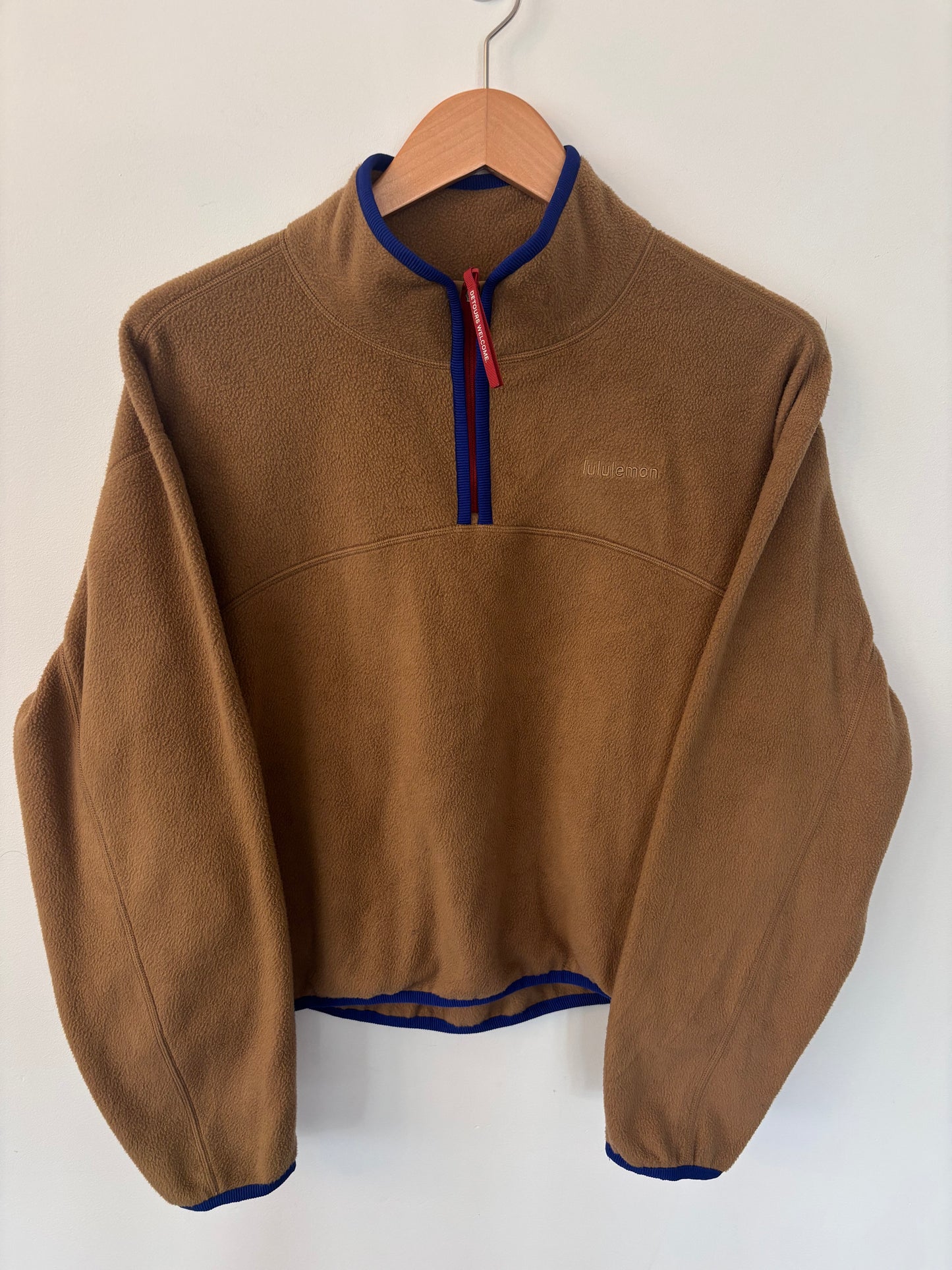 Lululemon Tumbled Fleece Half-Zip Jacket in. Camel Brown | Sz XS (oversized)