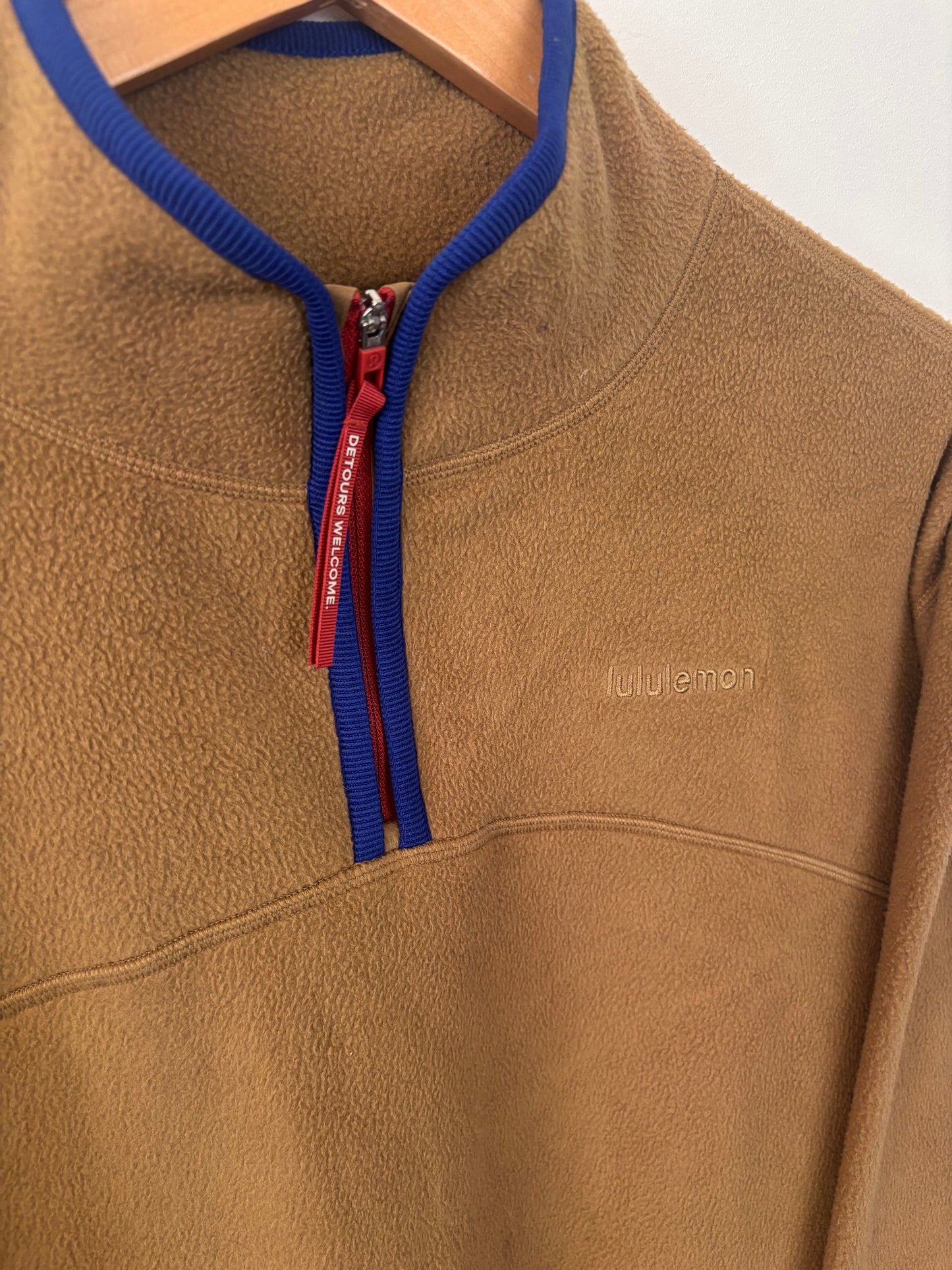 Lululemon Tumbled Fleece Half-Zip Jacket in. Camel Brown | Sz XS (oversized)