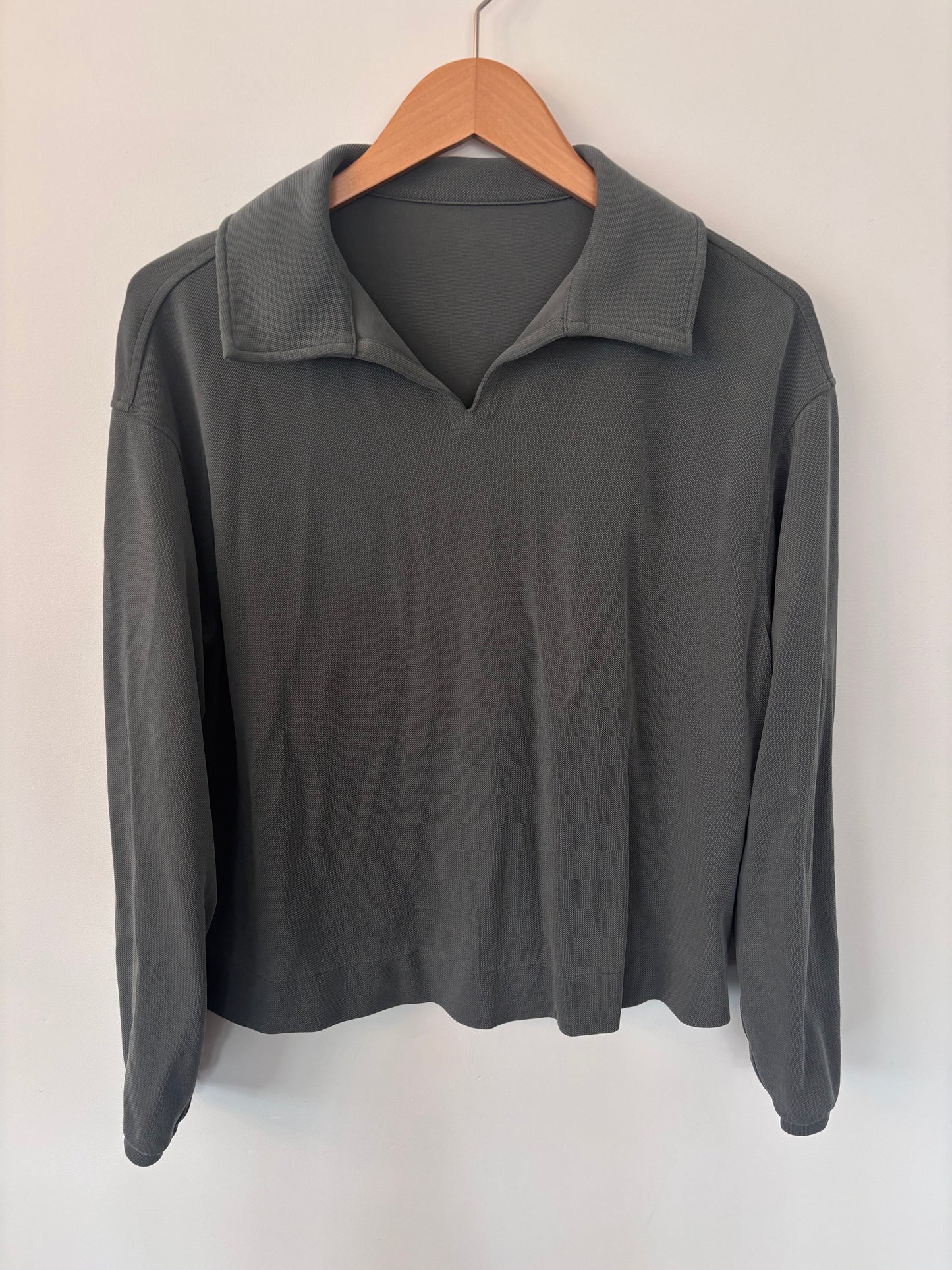 Lululemon Softstreme Pique Oversized Polo Shirt Palm Deco | Sz XS (fits a Medium)