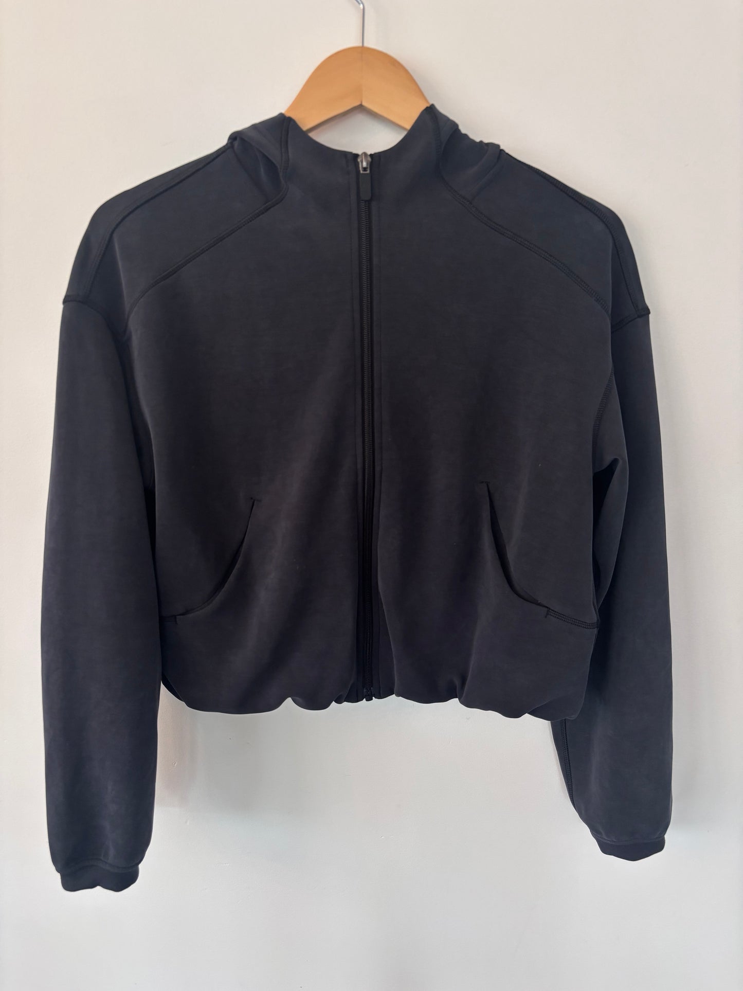 Lululemon Softstreme Full-Zip Hoodie Grey/Black | Sz 4