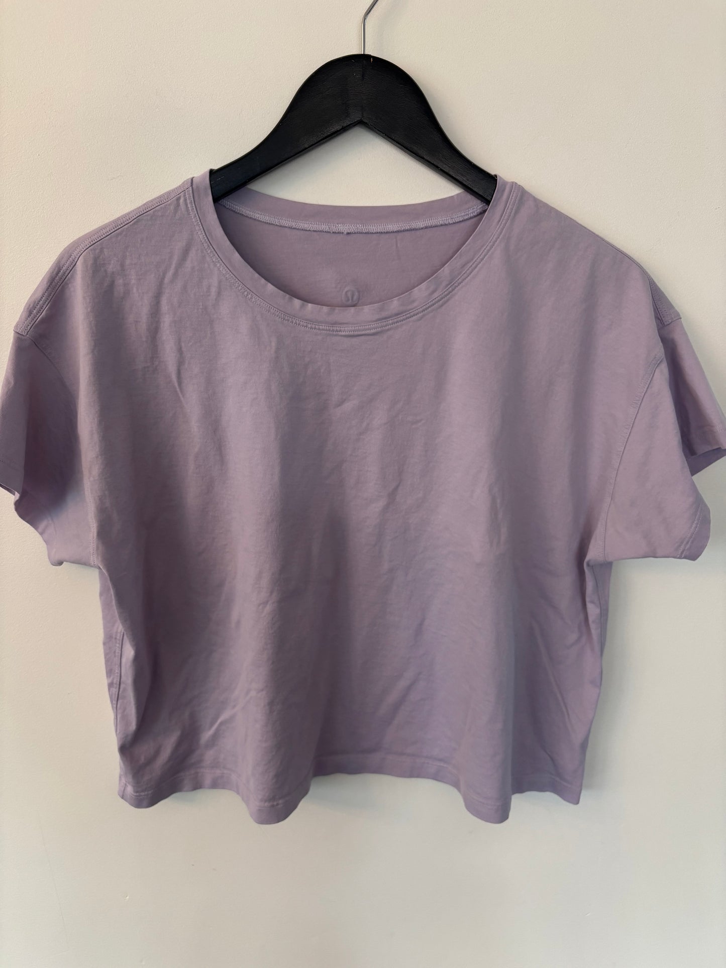 Lululemon Lilac Cotton Crop T Shirt | Sz 6 / Oversized (Approx)