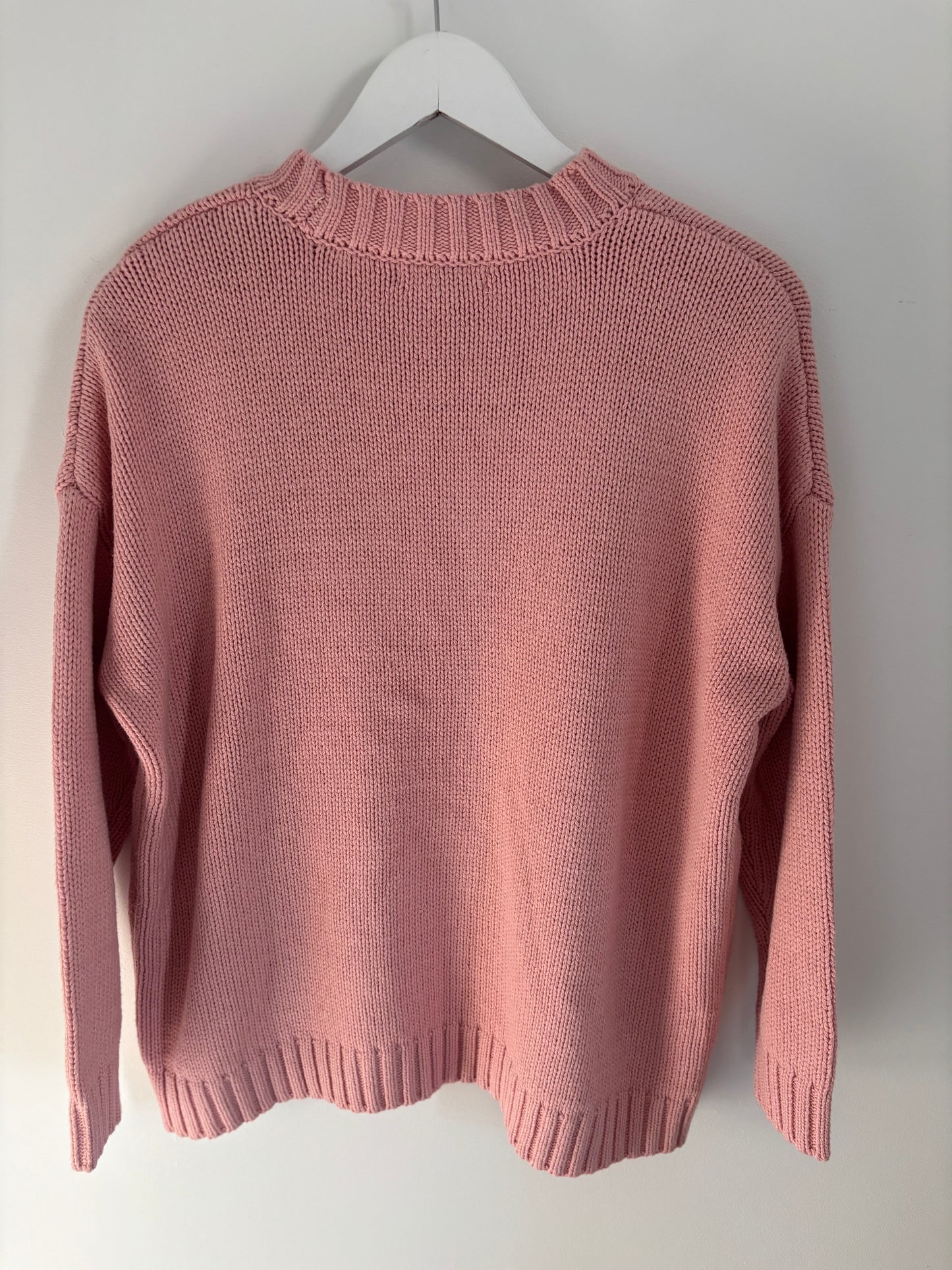 Sincerely Jules Pink Bow Knit Crewneck | Small (fits oversized)