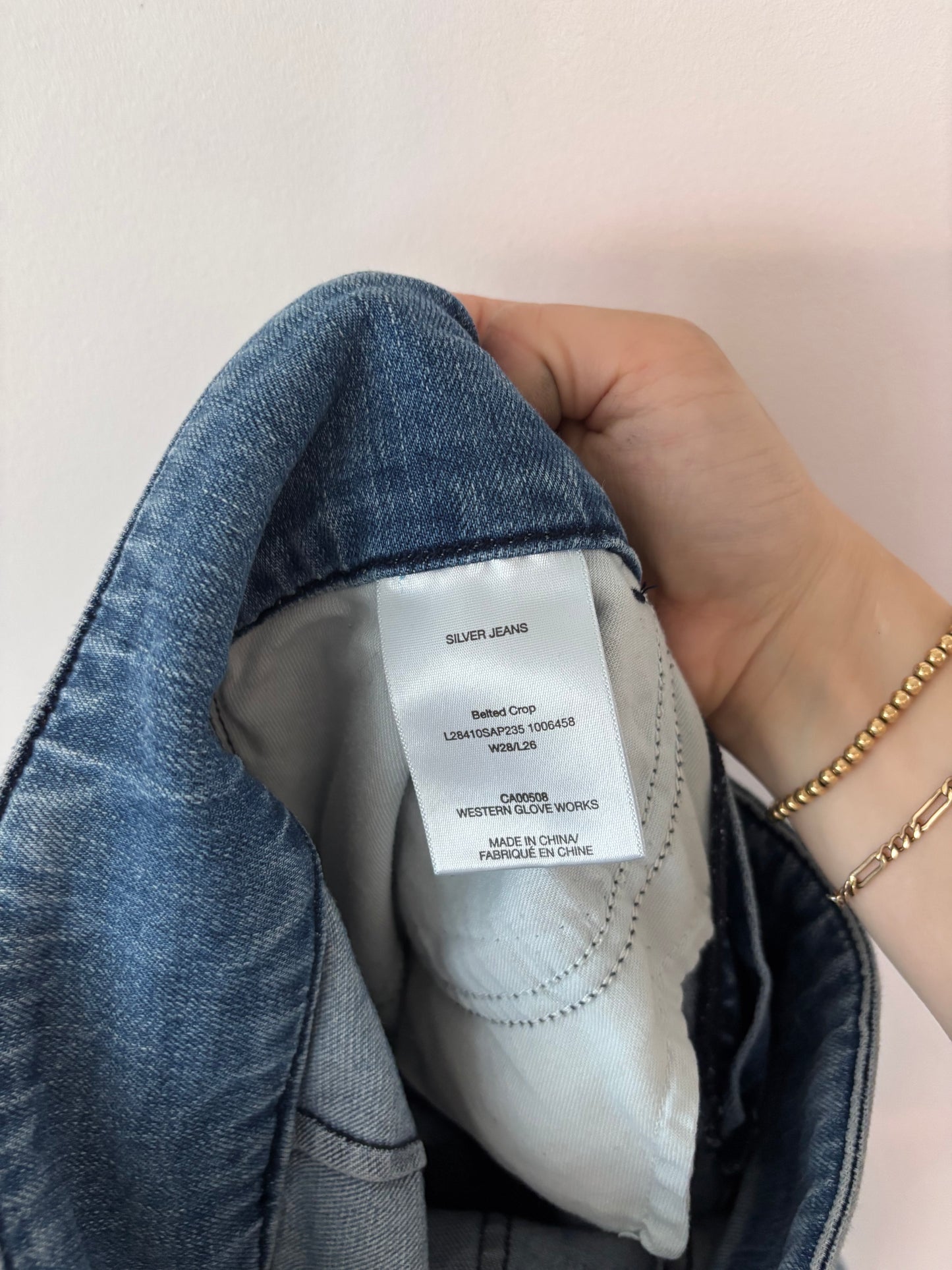 Silver Jeans High Rise Wide Crop Jeans | Sz 28