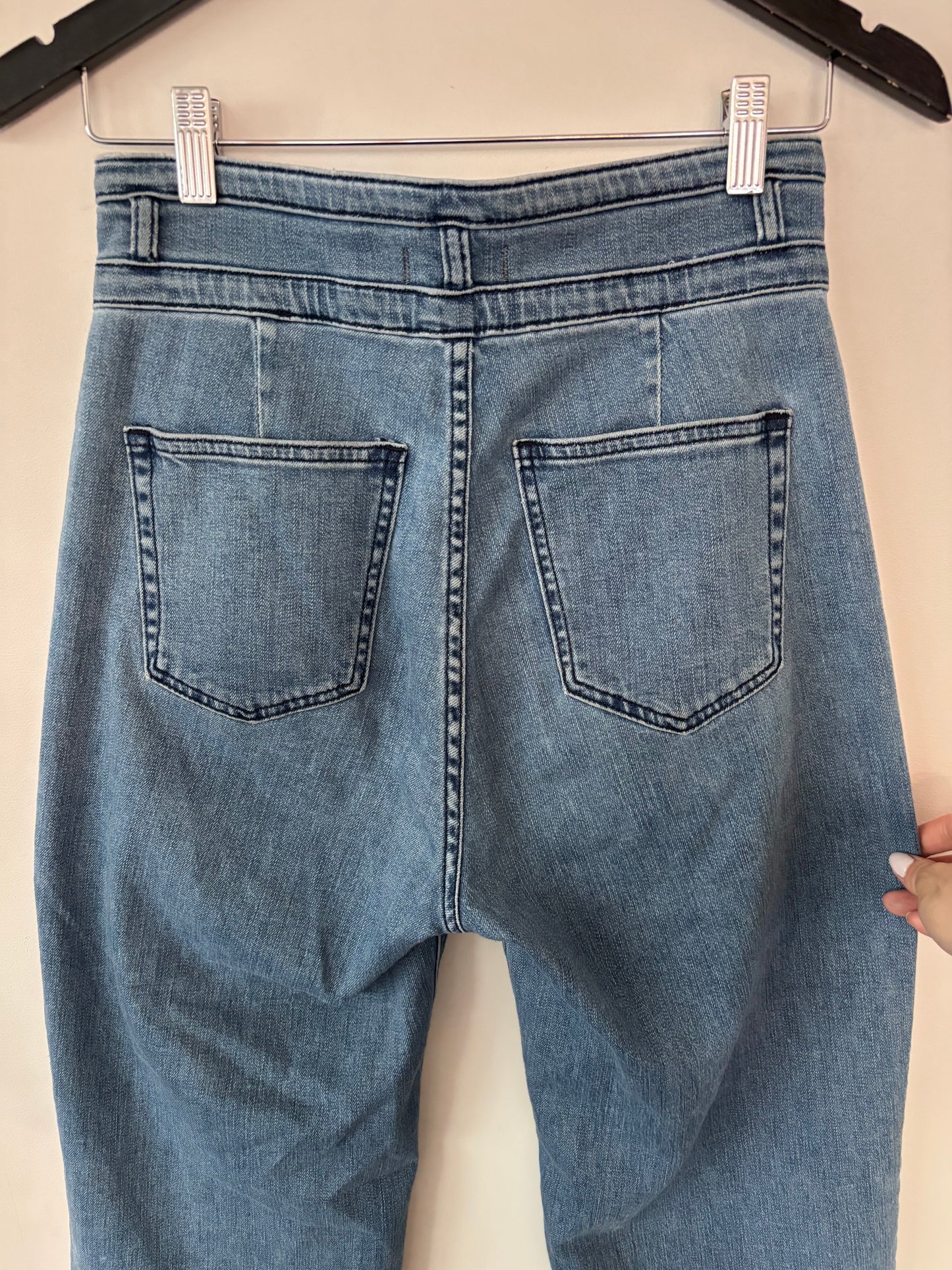 Silver Jeans High Rise Wide Crop Jeans | Sz 28