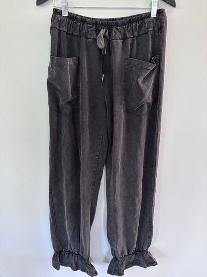Sorella Cotton/Tencel Ruffle Cuffed Joggers | Sz Medium