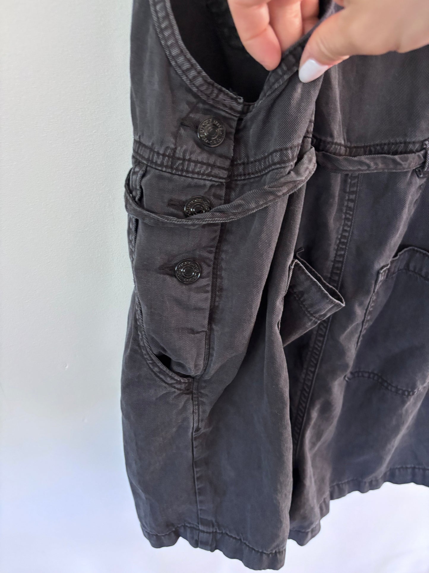 Maurice's Black Tencel/Cotton Shortalls | Sz Medium