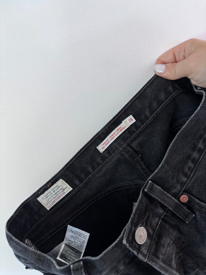 Levi's Black Ribcage Distressed Jeans | Sz 28
