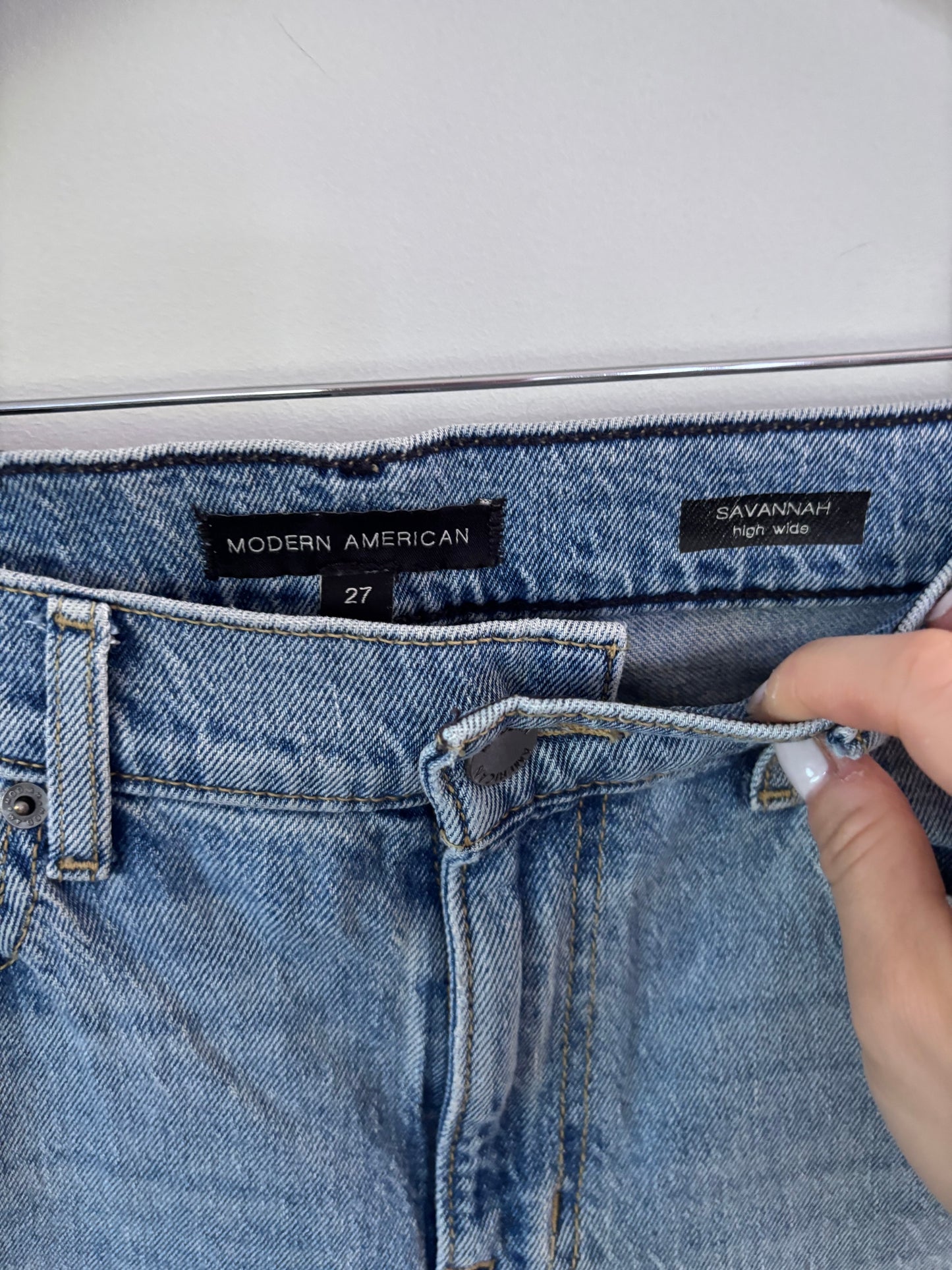 Modern American Savannah High Wide Crop Jeans | Sz 27